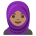 🧕🏽 woman with headscarf: medium skin tone display on Google